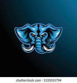Elephant mascot vector illustration logo template for sport anda esport gamer team