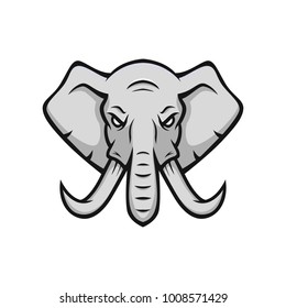 Elephant mascot vector logotype head sport illustration emblem isolated