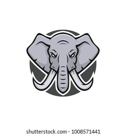 Elephant mascot vector logotype head sport illustration emblem isolated