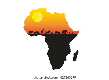 Elephant minimal vector illustration isolated on a white background