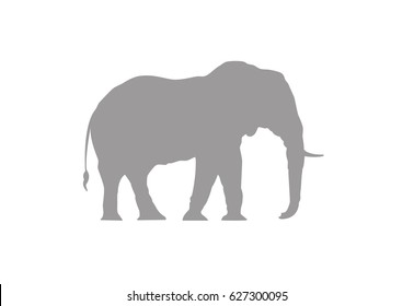 Elephant minimal vector illustration, silhouette pictogram