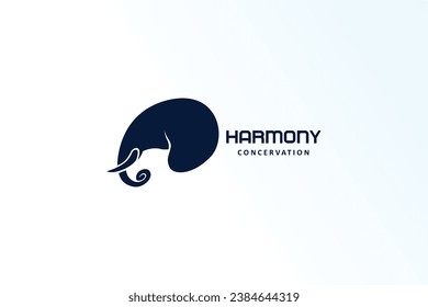 elephant minimalist elegant modern logo vector