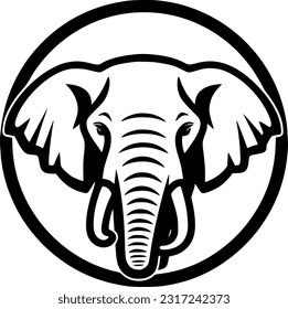 Elephant - Minimalist and Flat Logo - Vector illustration