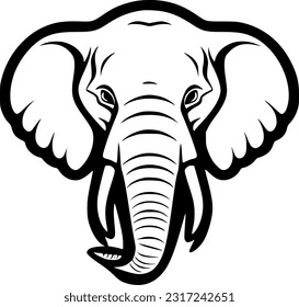 Elephant - Minimalist and Flat Logo - Vector illustration