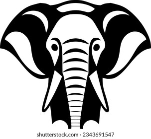 Elephant - Minimalist and Flat Logo - Vector illustration