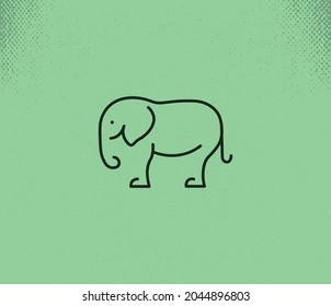 Elephant Minimalist, professional logo design, Nature symbol, Unique line art, Geometric logo, Minimal symbols, icons, premium designs
