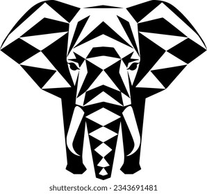 Elephant | Minimalist and Simple Silhouette - Vector illustration