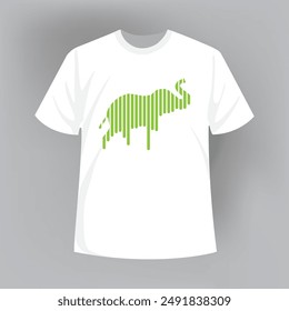 Elephant minimalist t shirt design, t shirt design, SAFARI  t-shirt design. 