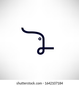 elephant minimalistic vector icon and logo