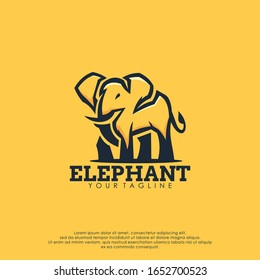 Elephant Modern Logo Design Vector Template