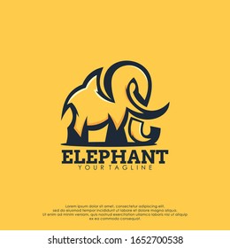 Elephant Modern Logo Design Vector Template