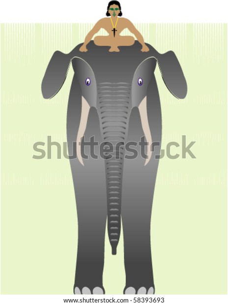 Elephant Mowgli Personage Stock Vector (Royalty Free) 58393693 ...