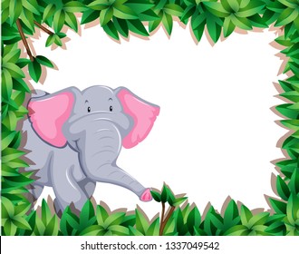 Ilustración del marco natural del elefante