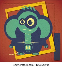 Elephant with nose piercings