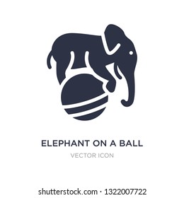 elephant on a ball icon on white background. Simple element illustration from Animals concept. elephant on a ball sign icon symbol design.