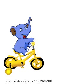 Elephant on a bicycle
