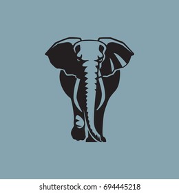 elephant on blue background vector illustration