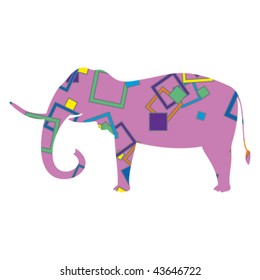 elephant on white background
