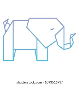 elephant origami paper icon