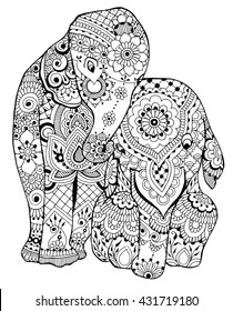 elephant with ornament