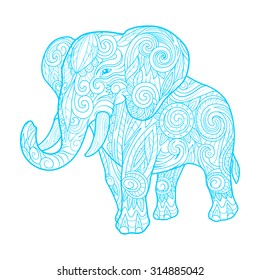 Elephant ornament ethnic vector illustration, tribal,
tattoo, animal, art, stencil, abstract, design