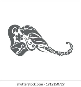 elephant ornament icon vector design illustration