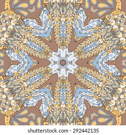 Elephant ornament seamless texture pattern vector illustration