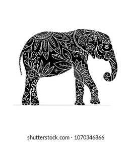 Elephant ornate, sketch for your design