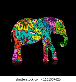 Elephant ornate, sketch for your design