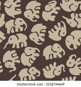 Elephant pattern, animal seamless print design