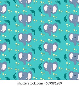 Elephant pattern for cups, t-shirts, cards, wallpapers