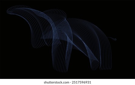 Elephant pattern, geometric design, arranged in lines