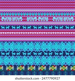 Elephant pattern, geometric pattern fabric
Local fabrics, tiles, carpets, traditional sarongs with seamless patterns using geometric shapes.