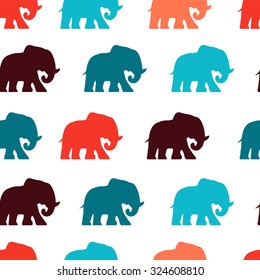  elephant pattern illustration seamless