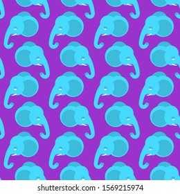 Elephant pattern seamless. animal background. Baby fabric texture
