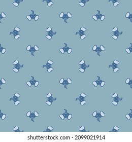 Elephant pattern seamless in freehand style. Head animals on colorful background. Vector illustration for textile prints, fabric, banners, backdrops and wallpapers.