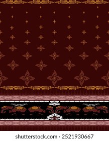 Patrón de elefante, patrón tailandés, sin costuras, tradicional étnico, patrón tailandés, patrón de tela para textiles, alfombras, Fondo de pantalla, ropa, sarong, fondo rojo