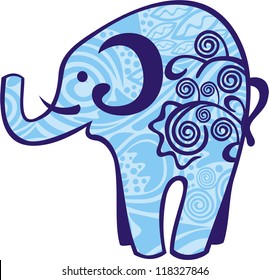 Elephant pattern vector illustration