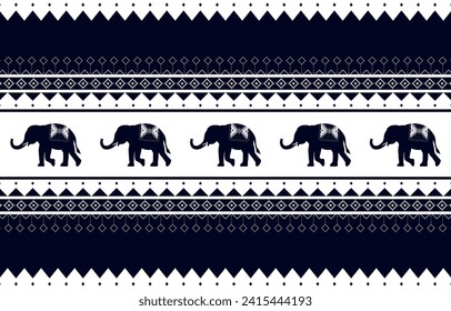 Elephant pattern, Vector illustration of fabric pattern or geometry texture modern pattern,wallpaper,carpet,batik,textile,ethnicity,fabric