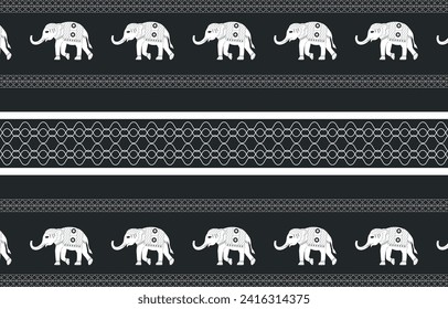 Elephant pattern,Vector illustration of fabric pattern or geometry texture modern pattern for background,wallpaper,carpet,batik,textile,ethnicity,fabric,ethnic