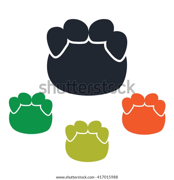 Elephant Paw Print Icon Stock Vector (Royalty Free) 417015988
