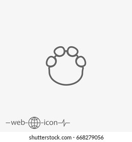elephant paw print vector icon
