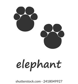 Patas elefantes. Papel elefante. Ilustración vectorial.