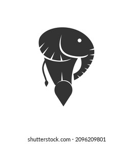 Elephant Pin map pointer Illustration Icon Brand
