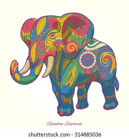 Elephant pink ornament ethnic vector illustration, tribal,
tattoo, animal, art, stencil, abstract, design