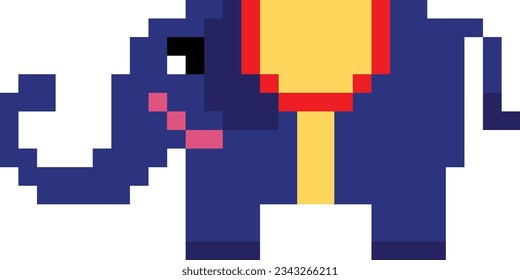 Elefantes Pixel-Vektorbild 