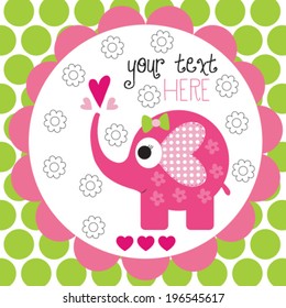 Elephant polka dots vector illustration
