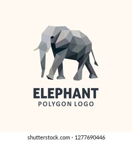 Elephant polygon logo