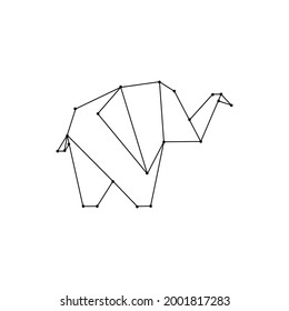 
Elephant Polygonal Lines Illustration for Logo or Design Element. Vector Illustration