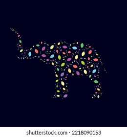 Elephant pop art design vector